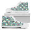 Poinsettia Flower Pattern Print Black High Top Shoes 3H22Inmmrj