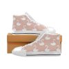 Swan Flower Light Pink Background Mens High Top Shoes Black P3Kulob7Wo